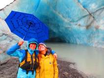Providing protection from the rain at the Valdez Glacier