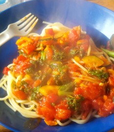 Spaghetti a la Veggie for dinner